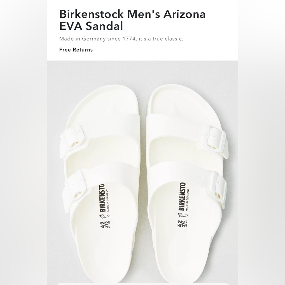 Birkenstock Men's Arizona
EVA Sandal